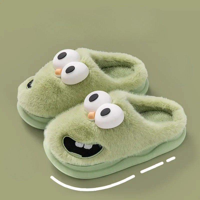 Tongue Kiss Plush Slippers