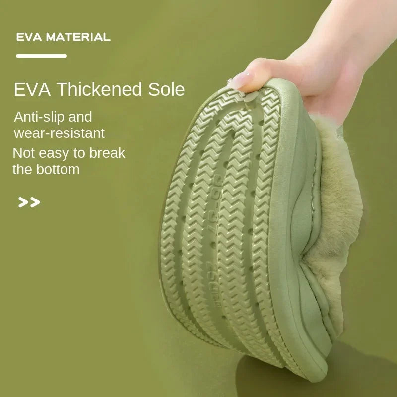 Tongue Kiss Plush Slippers