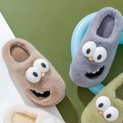 Tongue Kiss Plush Slippers