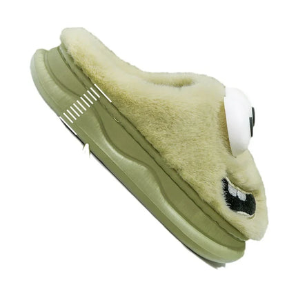 Tongue Kiss Plush Slippers