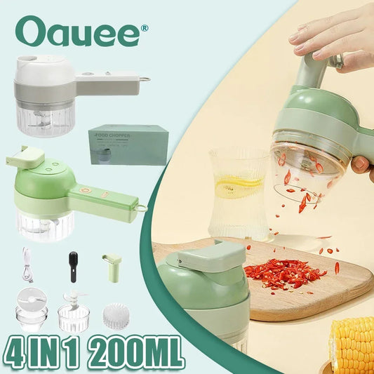 4 In 1 Multifunctional Electric Vegetable Cutter